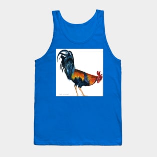 Original watercolour painting of a Cockerel Tank Top